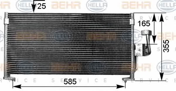 Behr-Hella 8FC 351 038-471 Радіатор кондиціонера (Конденсатор) 8FC351038471: Купити в Україні - Добра ціна на EXIST.UA!