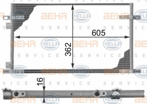 Behr-Hella 8FC 351 300-011 Радіатор кондиціонера (Конденсатор) 8FC351300011: Купити в Україні - Добра ціна на EXIST.UA!