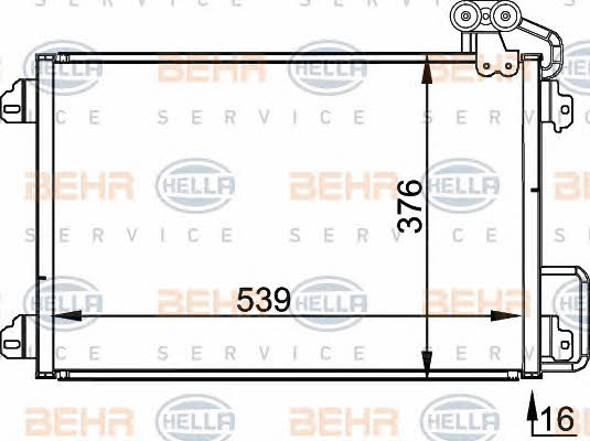 Behr-Hella 8FC 351 300-511 Радіатор кондиціонера (Конденсатор) 8FC351300511: Купити в Україні - Добра ціна на EXIST.UA!