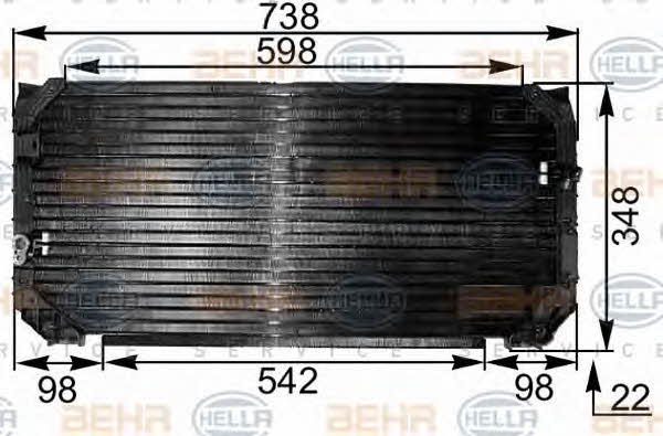 Behr-Hella 8FC 351 300-521 Радіатор кондиціонера (Конденсатор) 8FC351300521: Купити в Україні - Добра ціна на EXIST.UA!