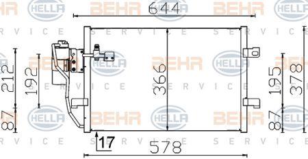 Behr-Hella 8FC 351 301-394 Радіатор кондиціонера (Конденсатор) 8FC351301394: Купити в Україні - Добра ціна на EXIST.UA!