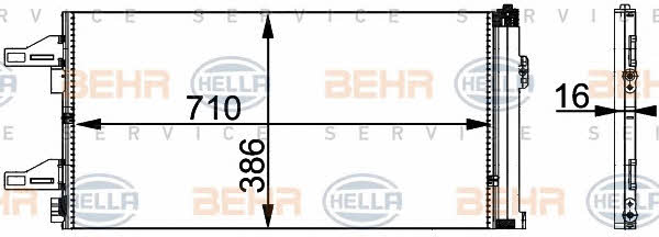 Behr-Hella 8FC 351 301-601 Радіатор кондиціонера (Конденсатор) 8FC351301601: Купити в Україні - Добра ціна на EXIST.UA!