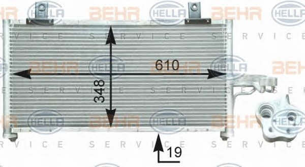 Behr-Hella 8FC 351 302-741 Радіатор кондиціонера (Конденсатор) 8FC351302741: Купити в Україні - Добра ціна на EXIST.UA!