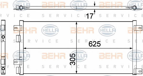 Behr-Hella 8FC 351 305-681 Радіатор кондиціонера (Конденсатор) 8FC351305681: Купити в Україні - Добра ціна на EXIST.UA!
