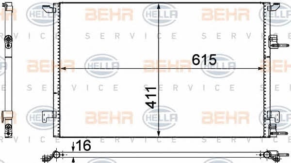 Behr-Hella 8FC 351 309-371 Радіатор кондиціонера (Конденсатор) 8FC351309371: Приваблива ціна - Купити в Україні на EXIST.UA!