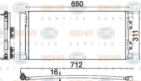 Behr-Hella 8FC 351 310-661 Радіатор кондиціонера (Конденсатор) 8FC351310661: Купити в Україні - Добра ціна на EXIST.UA!