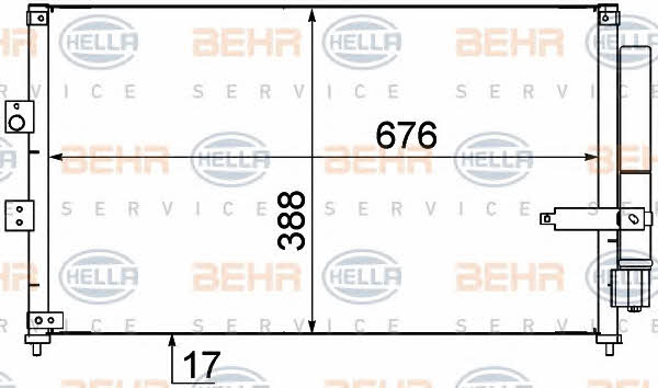 Behr-Hella 8FC 351 318-611 Радіатор кондиціонера (Конденсатор) 8FC351318611: Купити в Україні - Добра ціна на EXIST.UA!