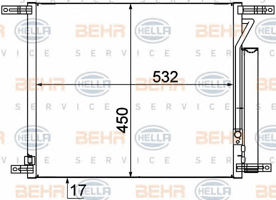 Behr-Hella 8FC 351 318-681 Радіатор кондиціонера (Конденсатор) 8FC351318681: Купити в Україні - Добра ціна на EXIST.UA!