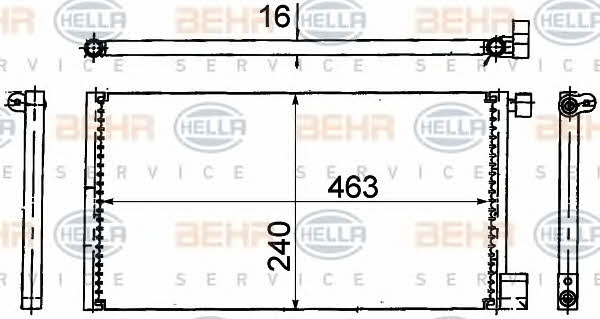 Behr-Hella 8FC 351 318-771 Радіатор кондиціонера (Конденсатор) 8FC351318771: Купити в Україні - Добра ціна на EXIST.UA!