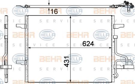 Behr-Hella 8FC 351 319-401 Радіатор кондиціонера (Конденсатор) 8FC351319401: Купити в Україні - Добра ціна на EXIST.UA!