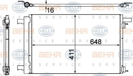 Behr-Hella 8FC 351 319-461 Радіатор кондиціонера (Конденсатор) 8FC351319461: Купити в Україні - Добра ціна на EXIST.UA!