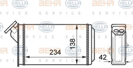 Behr-Hella 8FH 351 024-321 Радіатор опалювача салону 8FH351024321: Купити в Україні - Добра ціна на EXIST.UA!