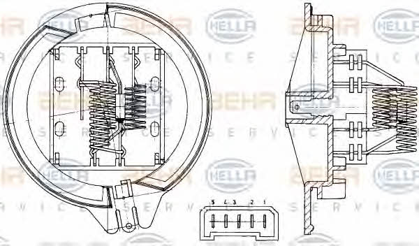 Behr-Hella 9ML 351 303-291 Резистор електродвигуна вентилятора 9ML351303291: Купити в Україні - Добра ціна на EXIST.UA!