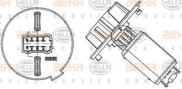 Behr-Hella 9ML 351 321-551 Резистор електродвигуна вентилятора 9ML351321551: Купити в Україні - Добра ціна на EXIST.UA!