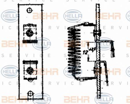 Behr-Hella 9ML 351 332-001 Резистор електродвигуна вентилятора 9ML351332001: Купити в Україні - Добра ціна на EXIST.UA!
