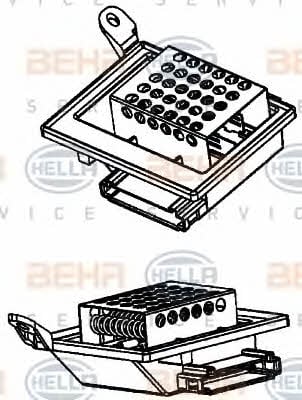 Behr-Hella 9ML 351 332-201 Резистор електродвигуна вентилятора 9ML351332201: Купити в Україні - Добра ціна на EXIST.UA!