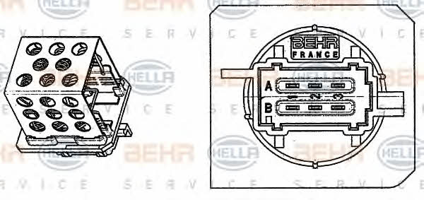 Behr-Hella 9ML 351 332-241 Резистор електродвигуна вентилятора 9ML351332241: Купити в Україні - Добра ціна на EXIST.UA!