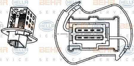 Behr-Hella 9ML 351 332-251 Резистор електродвигуна вентилятора 9ML351332251: Купити в Україні - Добра ціна на EXIST.UA!