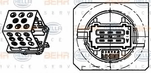 Behr-Hella 9ML 351 332-271 Резистор електродвигуна вентилятора 9ML351332271: Купити в Україні - Добра ціна на EXIST.UA!