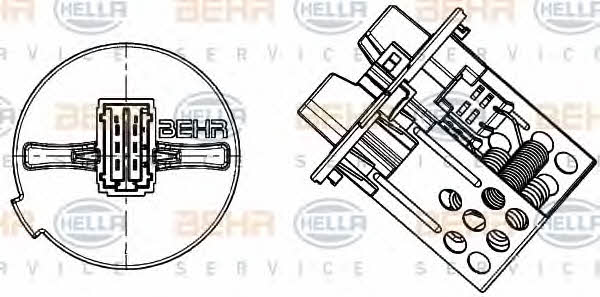 Behr-Hella 9ML 351 332-281 Резистор електродвигуна вентилятора 9ML351332281: Купити в Україні - Добра ціна на EXIST.UA!
