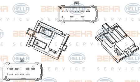 Behr-Hella 9ML 351 332-291 Резистор електродвигуна вентилятора 9ML351332291: Купити в Україні - Добра ціна на EXIST.UA!