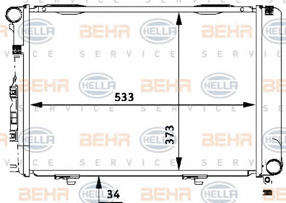 Behr-Hella 8MK 376 710-651 Радіатор охолодження двигуна 8MK376710651: Купити в Україні - Добра ціна на EXIST.UA!