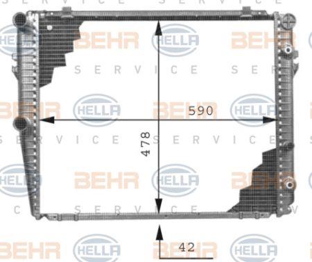 Behr-Hella 8MK 376 711-381 Радіатор охолодження двигуна 8MK376711381: Купити в Україні - Добра ціна на EXIST.UA!
