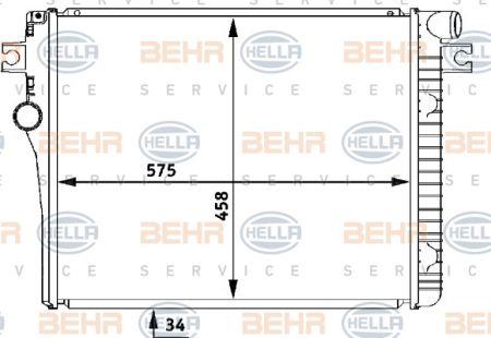 Behr-Hella 8MK 376 711-411 Радіатор охолодження двигуна 8MK376711411: Купити в Україні - Добра ціна на EXIST.UA!