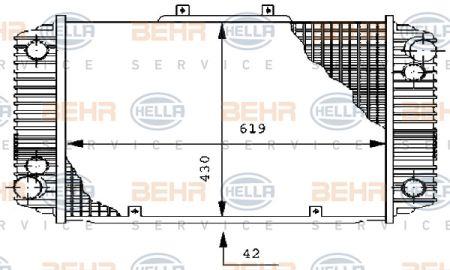 Behr-Hella 8MK 376 711-551 Радіатор охолодження двигуна 8MK376711551: Купити в Україні - Добра ціна на EXIST.UA!