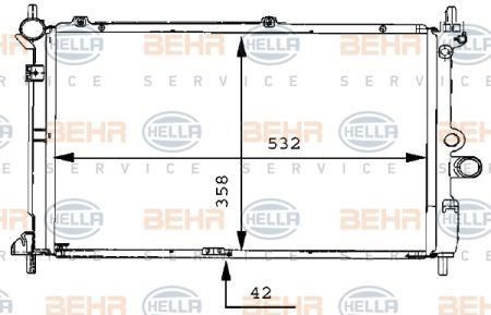 Behr-Hella 8MK 376 711-764 Радіатор охолодження двигуна 8MK376711764: Купити в Україні - Добра ціна на EXIST.UA!