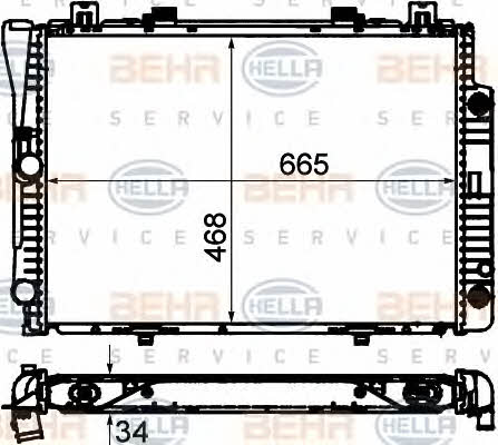 Behr-Hella 8MK 376 712-204 Радіатор охолодження двигуна 8MK376712204: Купити в Україні - Добра ціна на EXIST.UA!