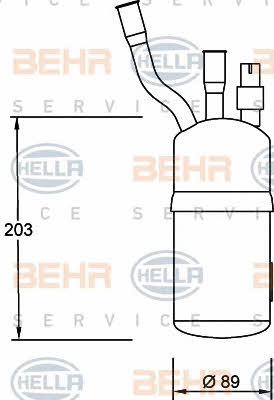Behr-Hella 8FT 351 192-321 Осушувач кондиціонера 8FT351192321: Купити в Україні - Добра ціна на EXIST.UA!