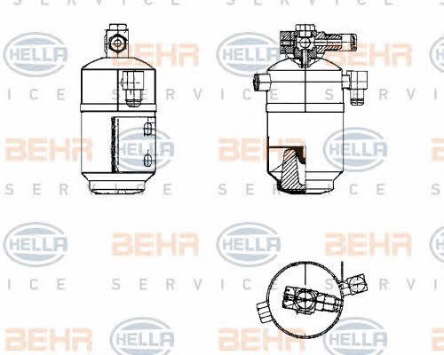 Behr-Hella 8FT 351 195-181 Осушувач кондиціонера 8FT351195181: Купити в Україні - Добра ціна на EXIST.UA!