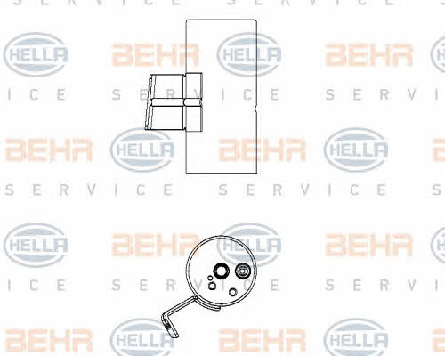 Behr-Hella 8FT 351 197-581 Осушувач кондиціонера 8FT351197581: Купити в Україні - Добра ціна на EXIST.UA!