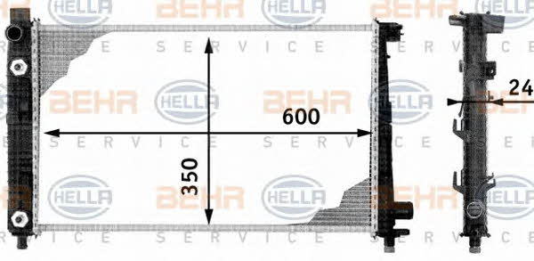 Behr-Hella 8MK 376 713-054 Радіатор охолодження двигуна 8MK376713054: Купити в Україні - Добра ціна на EXIST.UA!