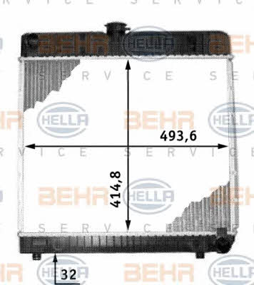 Behr-Hella 8MK 376 713-211 Радіатор охолодження двигуна 8MK376713211: Купити в Україні - Добра ціна на EXIST.UA!
