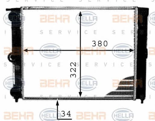 Behr-Hella 8MK 376 713-341 Радіатор охолодження двигуна 8MK376713341: Купити в Україні - Добра ціна на EXIST.UA!