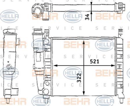 Behr-Hella 8MK 376 713-391 Радіатор охолодження двигуна 8MK376713391: Приваблива ціна - Купити в Україні на EXIST.UA!