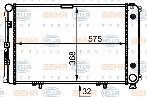Behr-Hella 8MK 376 714-014 Радіатор охолодження двигуна 8MK376714014: Купити в Україні - Добра ціна на EXIST.UA!