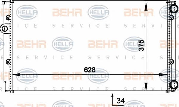 Behr-Hella 8MK 376 714-041 Радіатор охолодження двигуна 8MK376714041: Купити в Україні - Добра ціна на EXIST.UA!