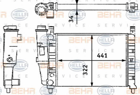 Behr-Hella 8MK 376 714-051 Радіатор охолодження двигуна 8MK376714051: Купити в Україні - Добра ціна на EXIST.UA!
