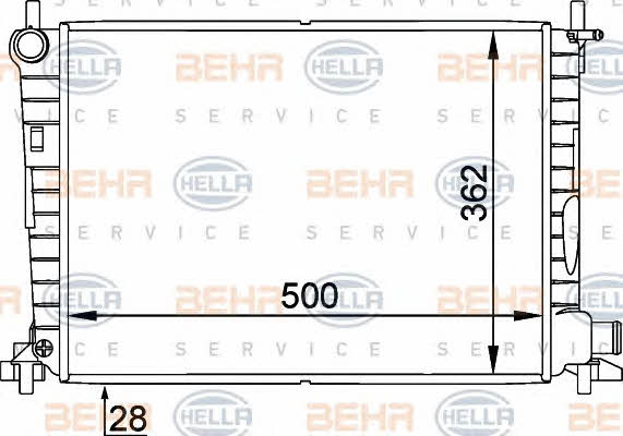 Behr-Hella 8MK 376 714-241 Радіатор охолодження двигуна 8MK376714241: Купити в Україні - Добра ціна на EXIST.UA!
