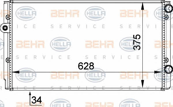 Behr-Hella 8MK 376 714-491 Радіатор охолодження двигуна 8MK376714491: Приваблива ціна - Купити в Україні на EXIST.UA!
