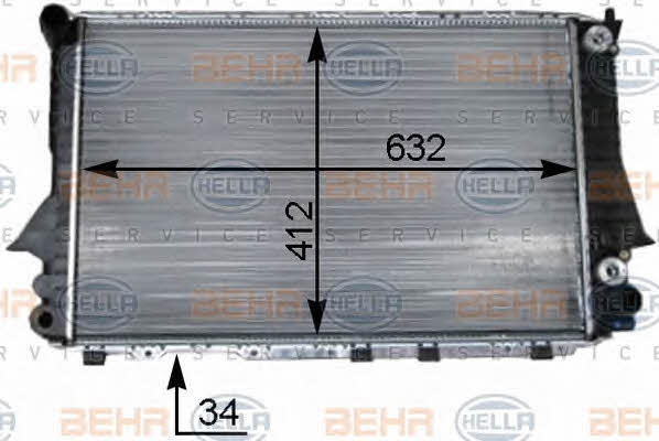 Behr-Hella 8MK 376 715-264 Радіатор охолодження двигуна 8MK376715264: Купити в Україні - Добра ціна на EXIST.UA!