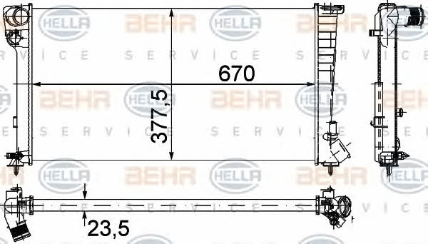 Behr-Hella 8MK 376 715-521 Радіатор охолодження двигуна 8MK376715521: Купити в Україні - Добра ціна на EXIST.UA!