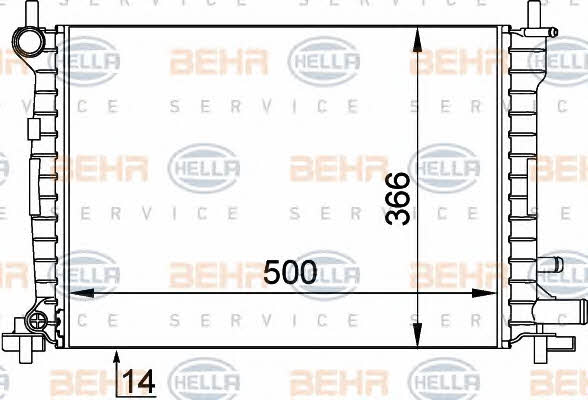 Behr-Hella 8MK 376 715-621 Радіатор охолодження двигуна 8MK376715621: Купити в Україні - Добра ціна на EXIST.UA!