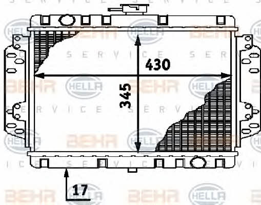 Behr-Hella 8MK 376 716-021 Радіатор охолодження двигуна 8MK376716021: Приваблива ціна - Купити в Україні на EXIST.UA!