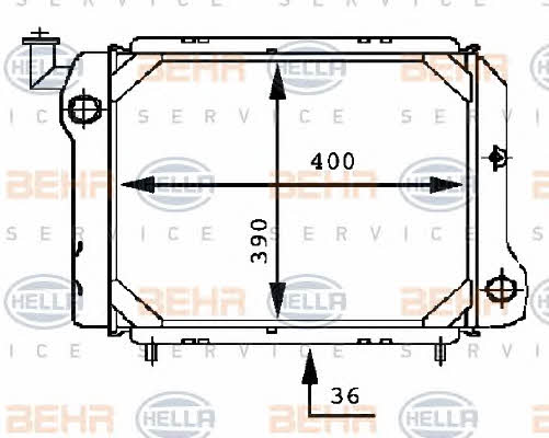Радіатор охолодження двигуна Behr-Hella 8MK 376 716-201
