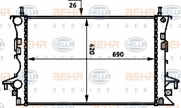 Behr-Hella 8MK 376 716-281 Радіатор охолодження двигуна 8MK376716281: Купити в Україні - Добра ціна на EXIST.UA!