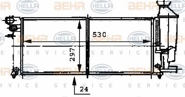 Радіатор охолодження двигуна Behr-Hella 8MK 376 716-471
